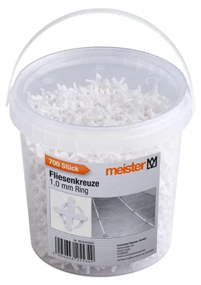 Produktbild von Meister Fliesenkreuze 1,0 mm – 700 Stück – weiß – Fugenkreuze