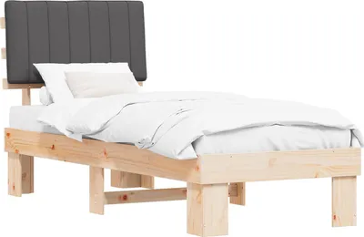 Obrázok produktu pre Rám postele s čalúneným čelom Tmavo šedá 75 x 190 cm