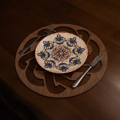 Immagine prodotto di Hermia Concept, Don - Wengé, set di tovagliette in legno (6 pezzi), 100% LEGNO, wengé, 36 x 36 cm