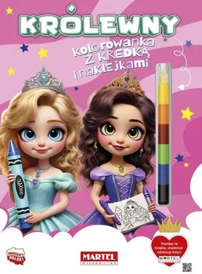Image de Livre de coloriage « Les princesses » avec des autocollants, par Katarzyna Salamon, avec un crayon de couleur