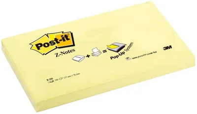 Produktbild von Post-it Haftnotizen Z-Notes 127 x 76 mm gelb 12 Blöcke á 100 Blatt