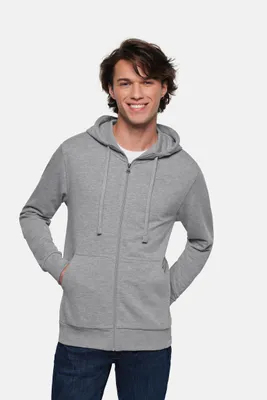 Produktbild von KAPUZEN-SWEATJACKE - graumeliert - Größe L