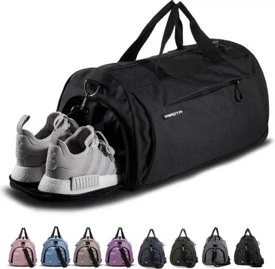 Immagine prodotto di Borsa sportiva da palestra con scomparto per scarpe e tasca impermeabile, borsa da viaggio