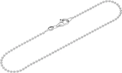 Produktbild von Armband 925 Sterling Silber 19cm Kugelkette rund Damen designer Armbandkette