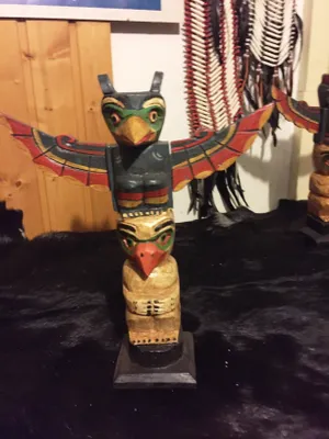 Produktbild von Totempfahl Wappenpfahl Marterpfahl Totem Pole Totem Stake modern Art 40 cm