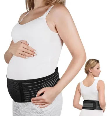 Image de Ceinture de soutien de grossesse, réglable, élastique, respirante, 1 pièce, pour soutenir le dos et le ventre