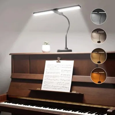 Zdjęcie produktu dla Lampa fortepianowa LED do pianina składana regulowana dla muzyków