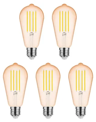 Produktbild von Modee E27 LED Filamentlampe ST64 4W 300lm 1800K Warmweiß Dimmbar 5 Stück