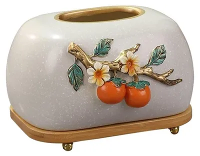 Image de Boîte à mouchoirs décorative, style vintage, pour la maison et le bureau (blanc)