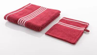 Produktbild von GÖZZE Rio Duschtuch hautfreundliches strapazierfähiges Baumwoll-Duschtuch Rot 70 x 140 cm
