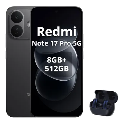 Produktbild von Xiaomi REDMI Note 17 Pro 5G Smartphone 8340mAh 8GB/512GB Schwarz (Inklusive Bluetooth-Kopfhörer)