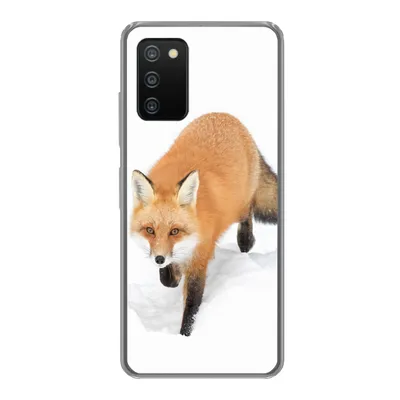 Produktbild von MuchoWow® Handyhülle Schutzhülle Hülle für Samsung Galaxy A03s Fuchs - Schnee - Winter Silikon Softcase Handy Hülle - Schutz