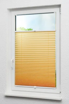Produktbild von Lysel - Qualitätsplissee Crush Tageslicht apricot  - Plissee in der Größe (BxH) 50cm * 130cm