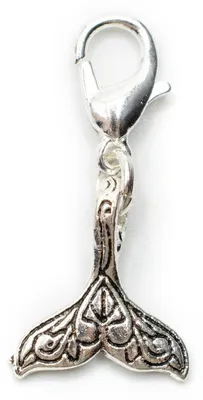 Produktbild von Walflosse Charm Miniblings Zipper Pull Anhänger Flosse Meer Delfin Fisch Muster