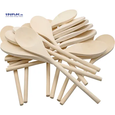 Image de EDUPLAY 370114 Set de 24 cuillères en bois