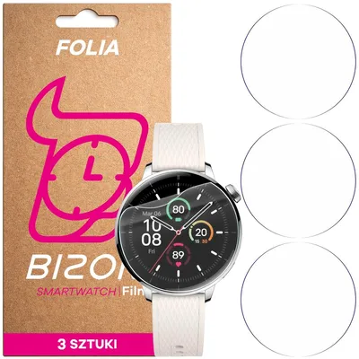 Produktbild von 3x Schutzfolie für den Bildschirm für OnePlus Watch 3 43 mm, Bizon Watch HydroFlex
