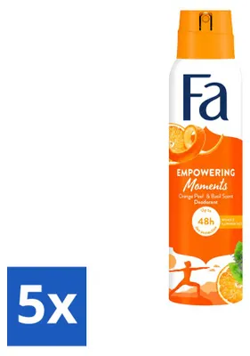 Imagen del producto de 5 aerosoles desodorantes Fa "Empowering Moments" - 150 ml - Paquete ahorro - 5 unidades