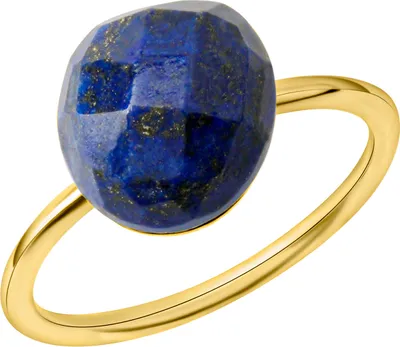 Produktbild von Celesta Silber Ring 925 Silber vergoldet Lapislazuli