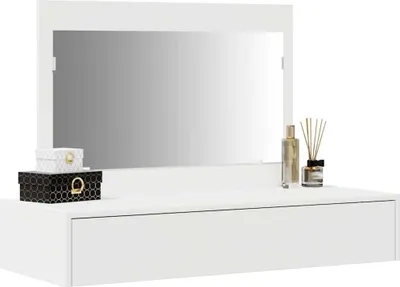 Produktbild von Möbel Schminktisch Modernes Design - Kosmetiktisch/Frisiertisch - mit Schubladen Weiß 100x40x70 cm Holzwerkstoff Top2289609