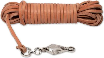 Produktbild von Mystique Schweissleine Schleppleine aus rundem Leder 6m natur