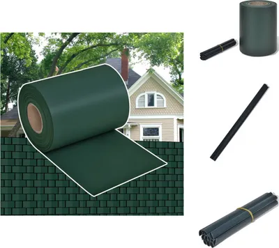 Image de vidaXL Clôture de jardin brise-vue en PVC 70 × 0,19 m Vert -  Panneaux de clôture