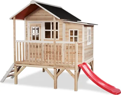 Produktbild von EXIT Loft 350 Holz Spielhaus, Spielhaus für Draußen,Holz, Kinder, Natur