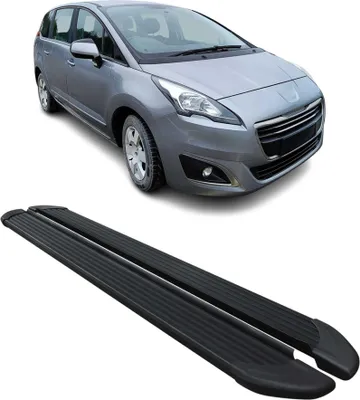 Image de Marchepieds Latéraux pédale pour Peugeot 5008 2009-2016 Noir Aluminium 2Pcs