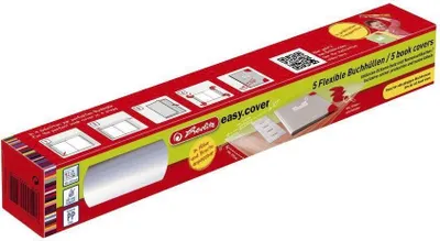 Immagine prodotto di Herlitz 50014743 Protezioni per libri max. 540 x 335 mm trasparenti 5 pezzi personalizzabili