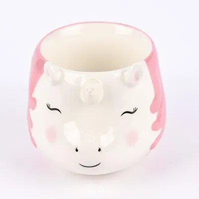 Produktbild von Sass & Belle Tasse Einhornlady mit rosa Haaren Porzellan 16x10x9,5cm