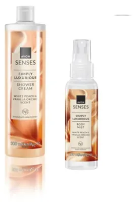 Zdjęcie produktu dla Avon zestaw Brzoskwinia z Wanilią ŻEL 500 ml + MGIEŁKA 100 ml