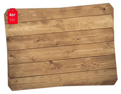 Produktbild von Tischsets | Platzsets abwaschbar – Holz – aus Premium Vinyl (Kunststoff – BPA-frei) - 4 Stück - 44 x 32 cm -  Germany