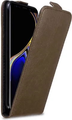 Image de Cadorabo Housse pour Samsung Galaxy NOTE 9 Housse de protection en marron Flip Etui Housse de téléphone portable Case Cover