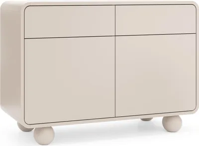 Obrázok produktu pre Komoda KAMLOOPS KSZ108 - Kašmír - zaoblená - 2 zásuvky - šírka 108 cm, výška 75 cm, hĺbka 39 cm