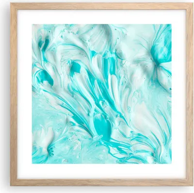 Produktbild von Gerahmtes Poster - Rahmen in heller Eiche - Blume Abstraktion - 40x40 cm - Wand Bild - Wanddeko - Wandbilder - Wandposter - Bilderrahmen - Bilder - Kunstdruck - Wandbild - P2NAC40x40-3827
