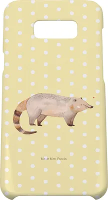 Produktbild von Mr. & Mrs. Panda Samsung Galaxy S8 plus Handyhülle  Nasenbär - Gelb Pastell - Geschenk, Hülle, Lustige Sprüche, Handy, Nasenbären, Cover, Handycover, Rüsselbär, Bär
