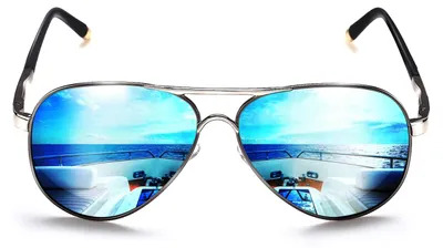 Produktbild von Aviator Sonnenbrille gepolarisiert, UV400 Schutz, Metallrahmen, für Herren und Damen, zum Fahren