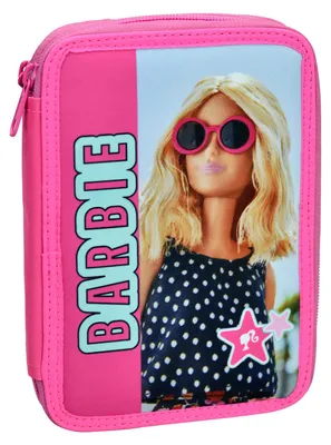 Produktbild von Barbie Federmäppchen 2-Fächer gefüllt rosa mehrfarbig Schulbedarf