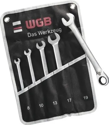 Produktbild von Ratschenring-Maulschlüssel-Satz WGB 5-tlg in Rolltasche, umschaltbar