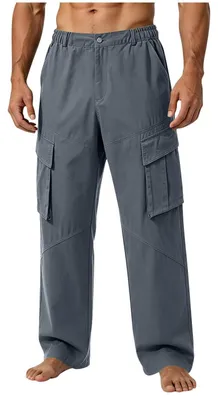 Imagen del producto de Pantalones cargo para hombre con cintura elástica