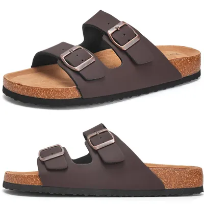 Productafbeelding van Heren sandalen met kurken voetbed en verstelbare bandjes