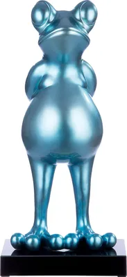 Produktbild von Casablanca by Gilde Dekofigur Skulptur Frosch Frog petrol metallic H. 68 cm,52424