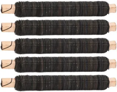 Produktbild von Novatool 5x Wickeldraht I geglüht I 0,65 mm I Draht I Basteldraht Gartendraht Blumendraht Bindedraht Biegedraht Pflanzendraht rostfrei Dekoband Dekodraht