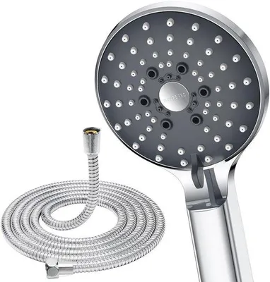 Produktbild von Hochdruck-Duschkop mit sechs Strahlarten und Anti-Kalk-Funktion für maximales Duschkomfort