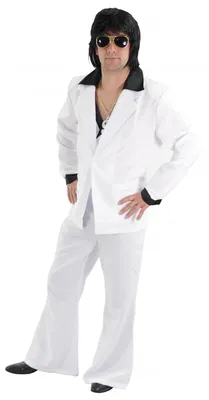 Produktbild von cooler 80er Jahre Disco Anzug weiß für Herren Gr. M - XXL, Größe:XXL