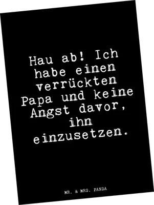 Produktbild von Mr. & Mrs. Panda Postkarte Hau ab! Ich habe... - Schwarz - Geschenk, Glizer Spruch Sprüche Weisheiten Zitate Lustig Weisheit Worte, Fotokarte, Familie, Ansichtskarten