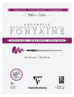 Produktbild von Clairefontaine 976042C, Kunstdruckpapierblock, 300 g/m², 12 Blätter