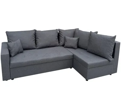 Image de Canapé d'angle REVO avec fonction couchage et 2 coffres de rangement, gris Sawana 05