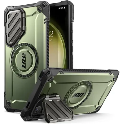 Image de Coque de protection pour Samsung Galaxy S24 Ultra, avec protection en métal pour l'appareil photo et un support intégré