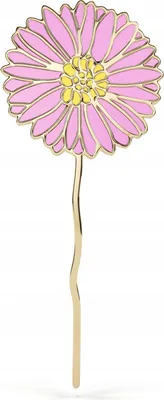 Immagine prodotto di PINETS Spilla con fiore di gerbera, placcata oro lucido 14K