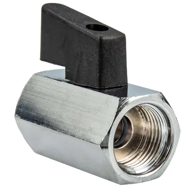 Produktbild von tecuro MINI Kugelhahn beidseitig Innengewinde Rp 3/8 Zoll, Messing verchromt